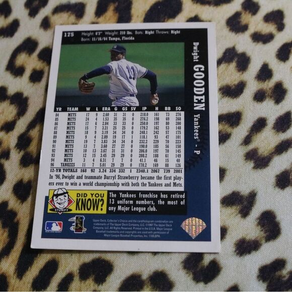 Dwight Gooden #175 Baseball Card - Picture 2 of 2
